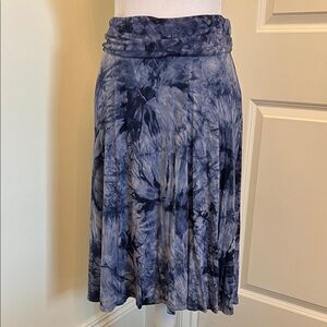 Lock & Love Blue Tie-Dye Women's Skirt S